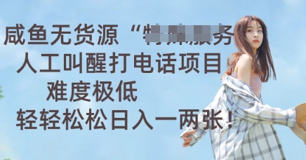 咸鱼无货源人工叫醒打电话项目，难度极低， 轻轻松松日入一两张-逐梦终点站